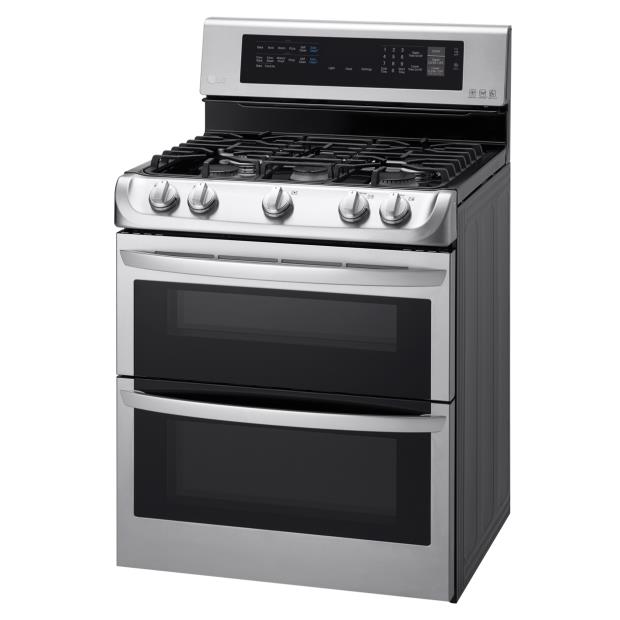 Lg double oven gas best sale range